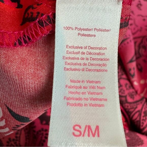 Oscar de la Renta Pink Label Zip Up Pink Satin Caftan S/M - Picture 10 of 10